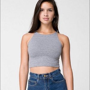 Gray Crop Top